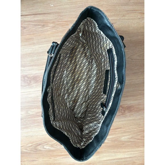 TIGNANELLO Pebble Leather Lady Q Status Satchel - Multi Grey Snake Skin Purse - Picture 3 of 7